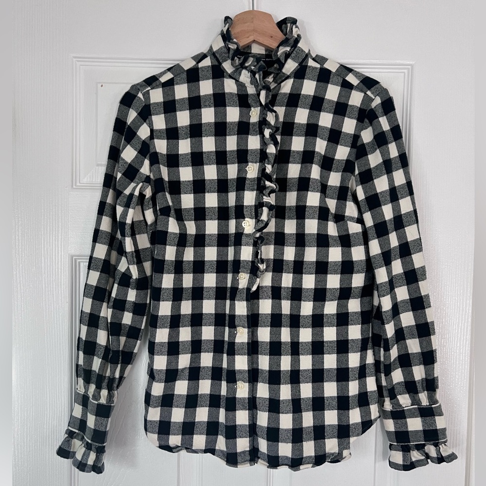 Vintage Ralph Lauren sport Black and White buffalo plaid button down